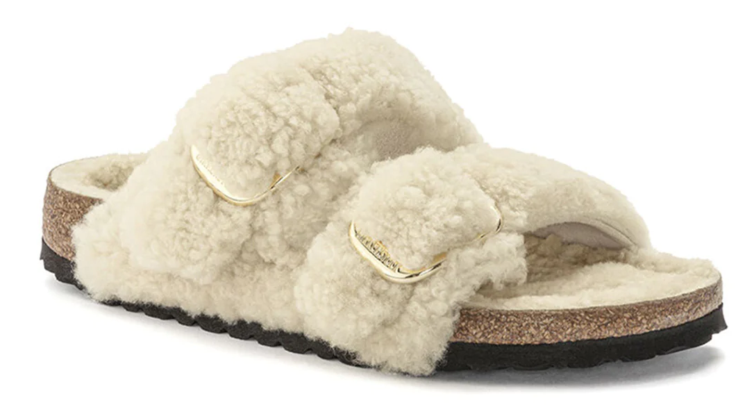 BIRKENSTOCK Arizona BB Teddy כפכפי פרווה בירקנשטוק נשים