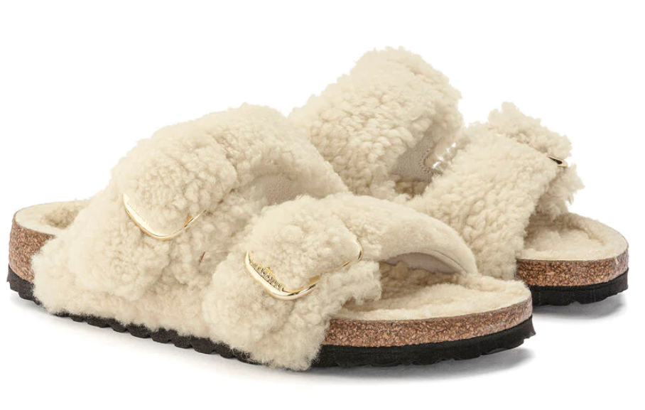 BIRKENSTOCK Arizona BB Teddy כפכפי פרווה בירקנשטוק נשים