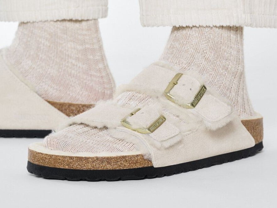 BIRKENSTOCK Arizona Shearling כפכפי פרווה בירקנשטוק נשים