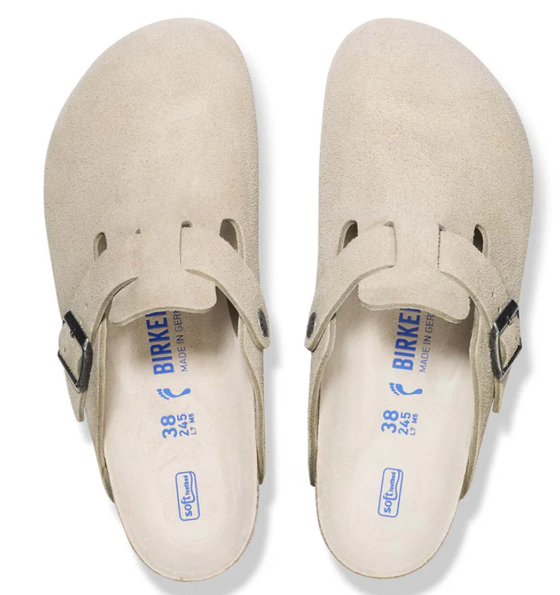 BIRKENSTOCK Boston BS כפכפי בוסטון בירקנשטוק זמש נשים