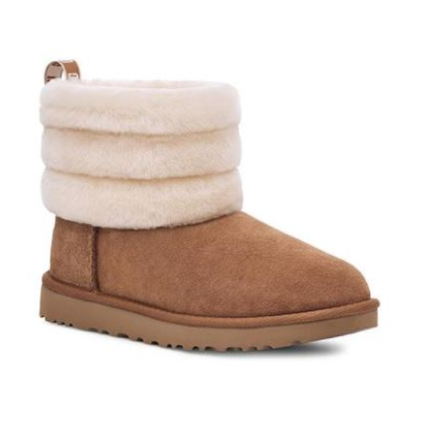 UGG Fluff Mini Quilted מגפי פרווה האג פלאף מיני קווילטד נשים