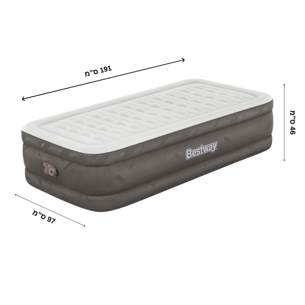 BESTWAY Fortech 69048 מזרן מתנפח יחיד עם משאבה מובנית