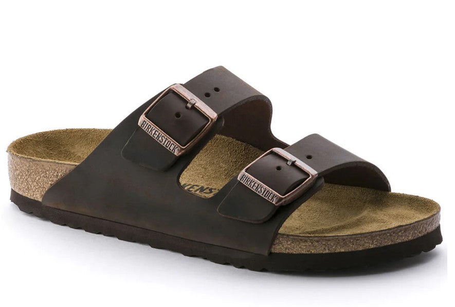 BIRKENSTOCK Arizona Leather Oiled Leather כפכפי בירקנשטוק מעור משומן אריזונה גברים