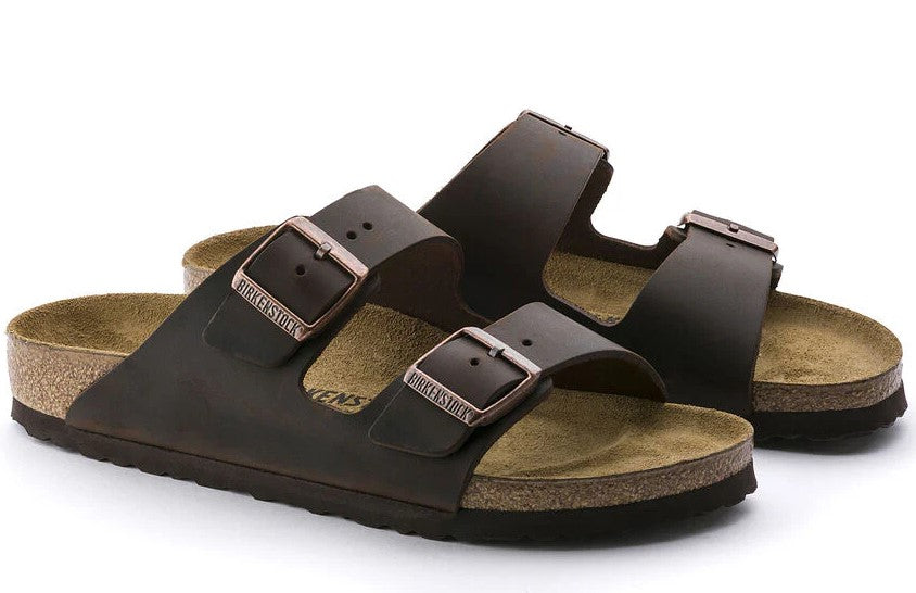 BIRKENSTOCK Arizona Leather Oiled Leather כפכפי בירקנשטוק מעור משומן אריזונה גברים