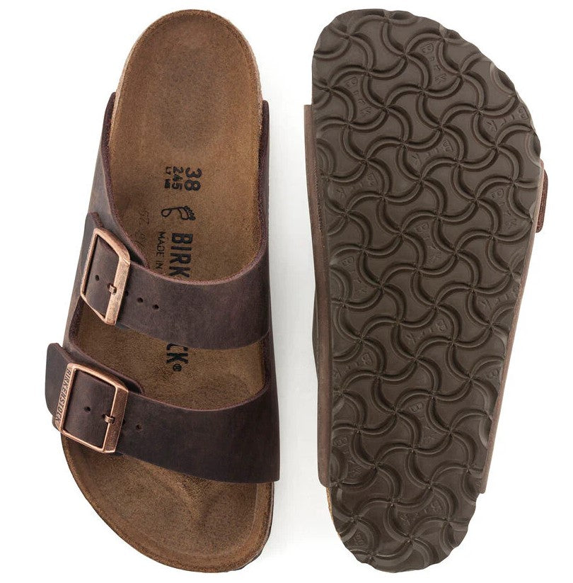 BIRKENSTOCK Arizona Leather Oiled Leather כפכפי בירקנשטוק מעור משומן אריזונה גברים