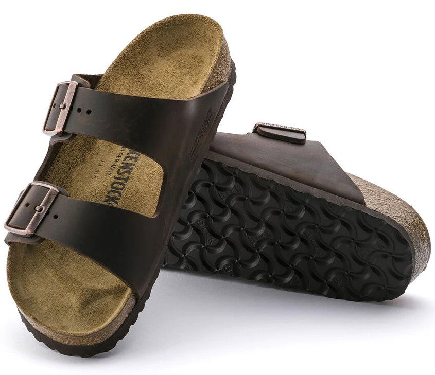 BIRKENSTOCK Arizona Leather Oiled Leather כפכפי בירקנשטוק מעור משומן אריזונה גברים