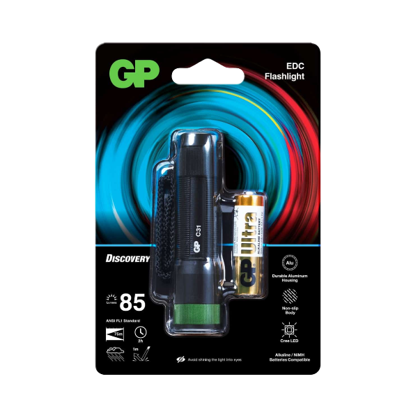 GP DISCOVERY AA פנס יד דיסקברי 85 לומנס עם סוללת