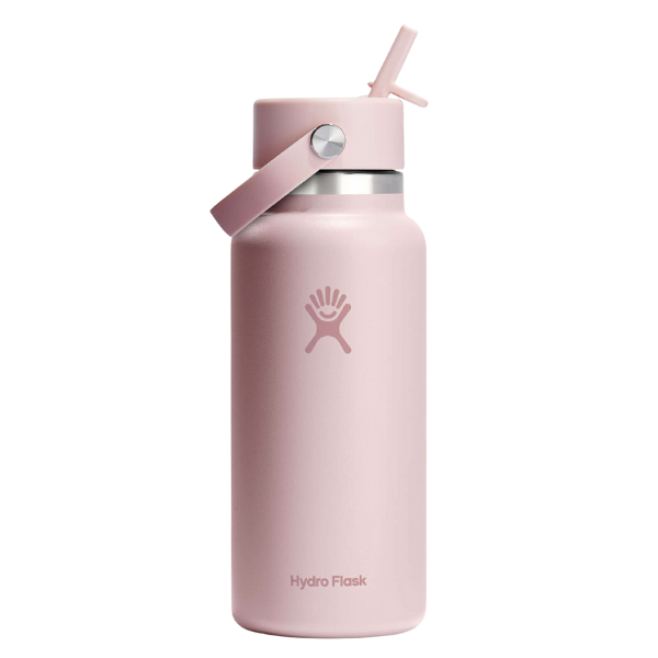 HYDRO FLASK בקבוק שתייה מבודד פיה רחבה עם קש 946 מ"ל