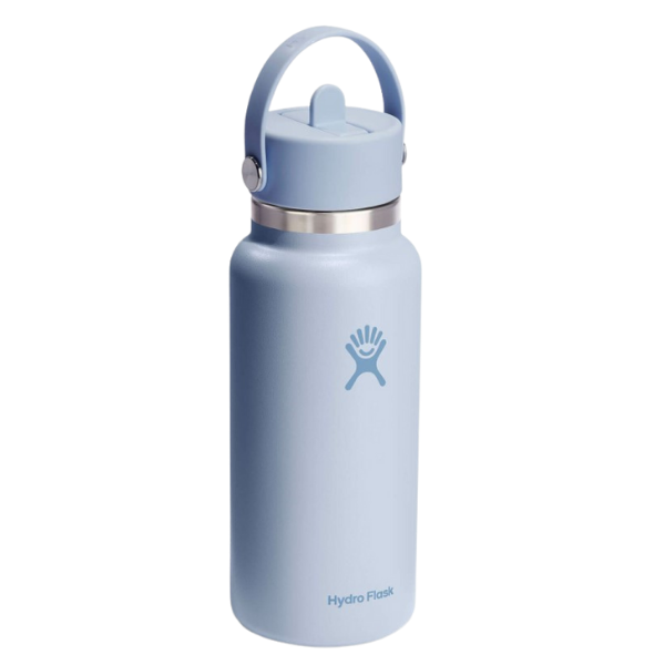 HYDRO FLASK בקבוק שתייה מבודד פיה רחבה עם קש 946 מ"ל