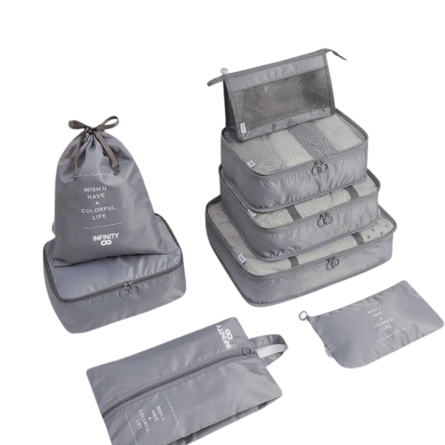 INFINITY Premium Cube Set סט 8 ארגוניות למזוודה אינפיניטי