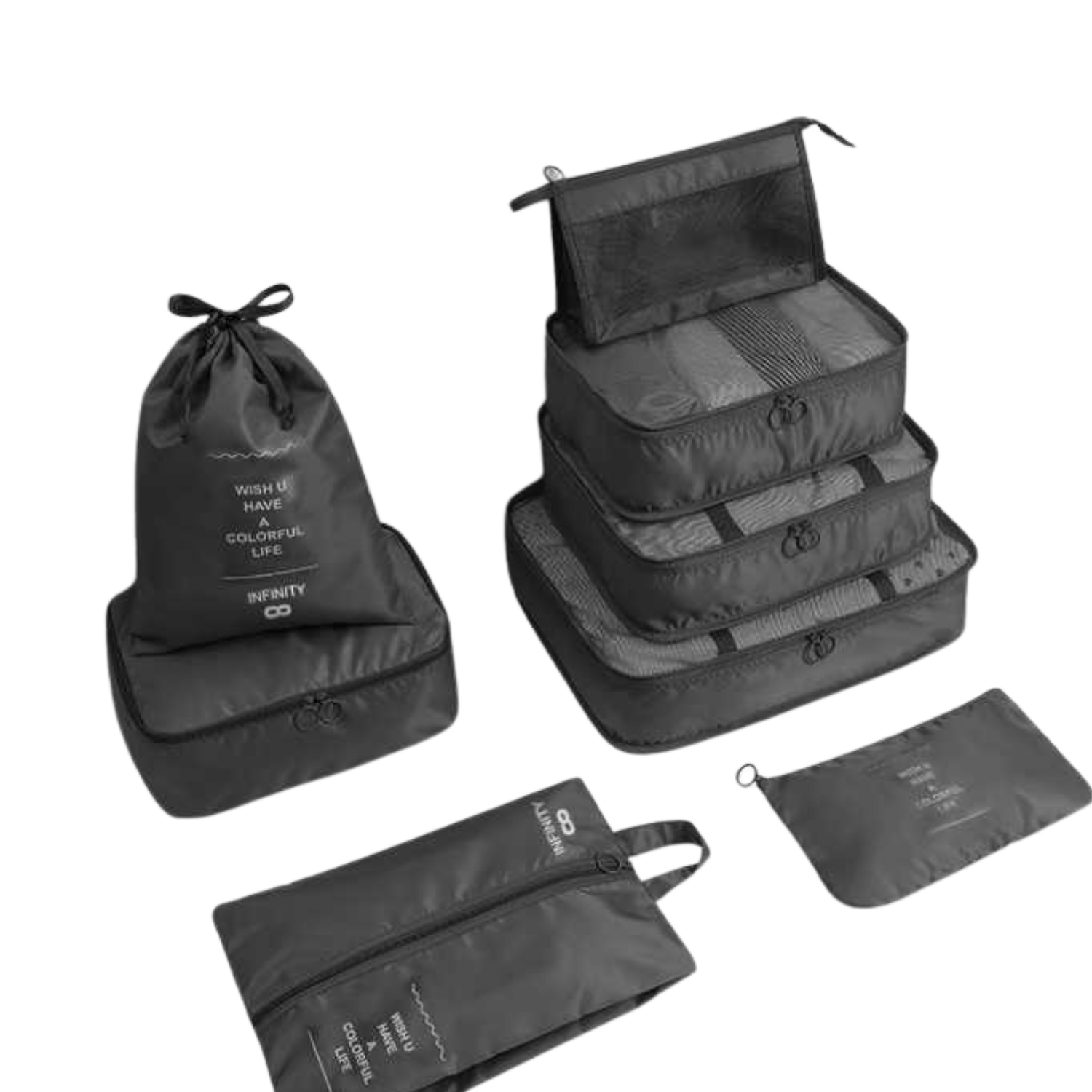 INFINITY Premium Cube Set סט 8 ארגוניות למזוודה אינפיניטי