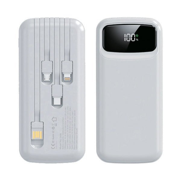 POWER BANK 10000mAh מטען נייד 4 כבלים מובנים פאוור בנק