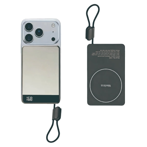POWER BANK 10000mAh Mini Aluminum Alloy מטען נייד עם טעינה אלחוטית טרקר למטייל ולחייל