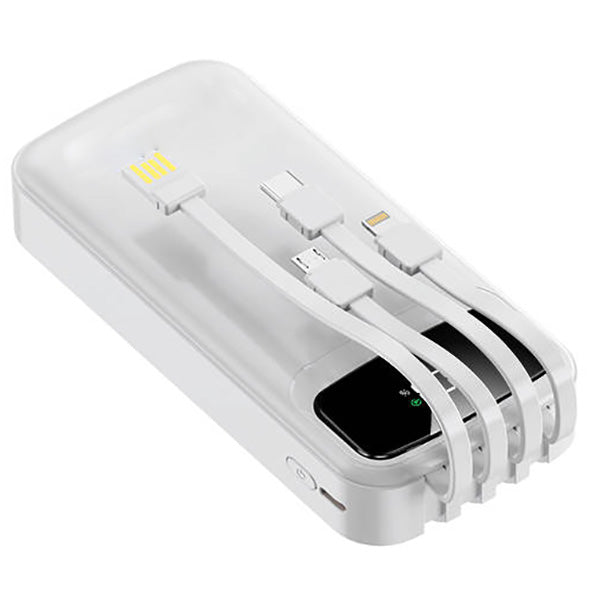 POWER BANK 20000mAh מטען נייד 4 כבלים מובנים