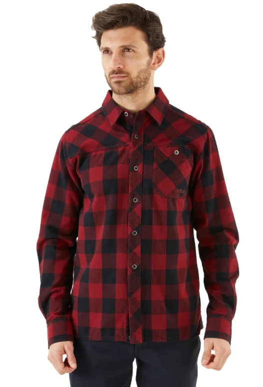 RAB Boundary חולצה מכופתרת משבצות באונדרי ראב גברים