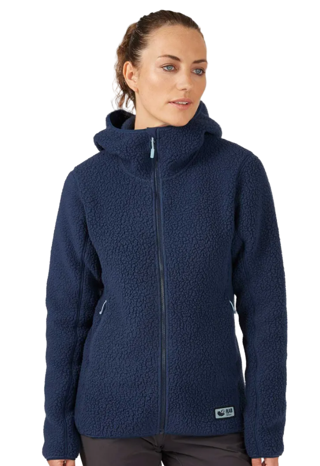 RAB Shearling Hoody מעיל פליז עם כובע שרלינג הודי ראב נשים