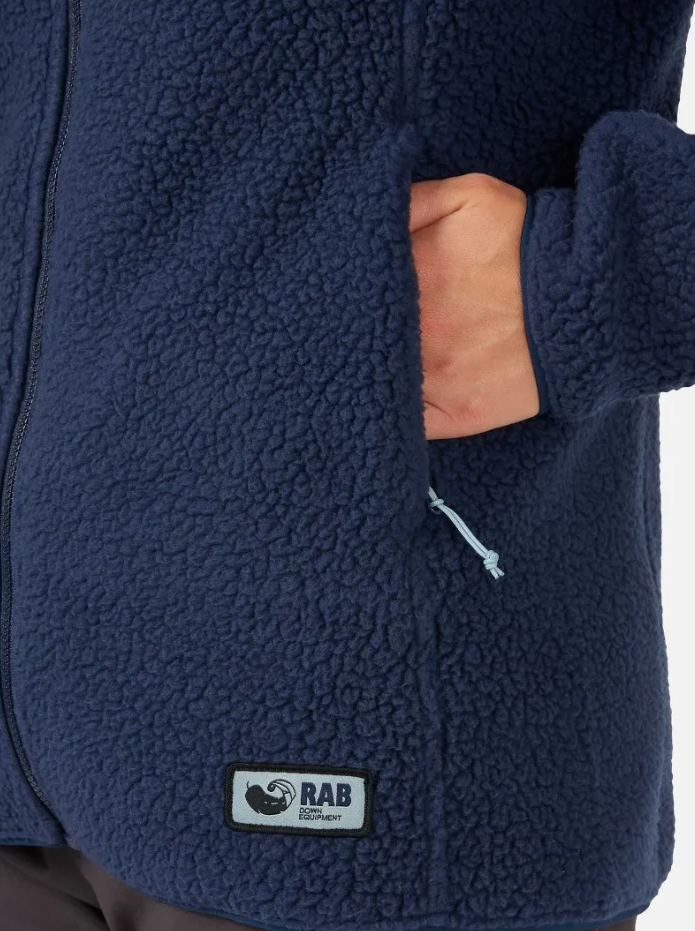 RAB Shearling Hoody מעיל פליז עם כובע שרלינג הודי ראב נשים