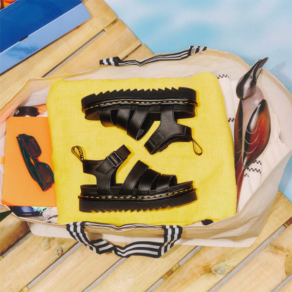 DR. MARTENS Blaire Athena Leather סנדלי פלטפורמה נשים