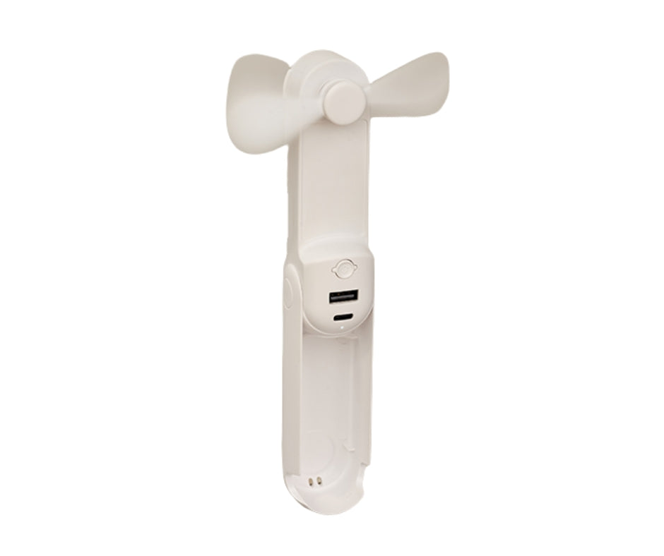 3000mAh מאוורר נייד משולב פנס ופאוור בנק סוללת גיבוי