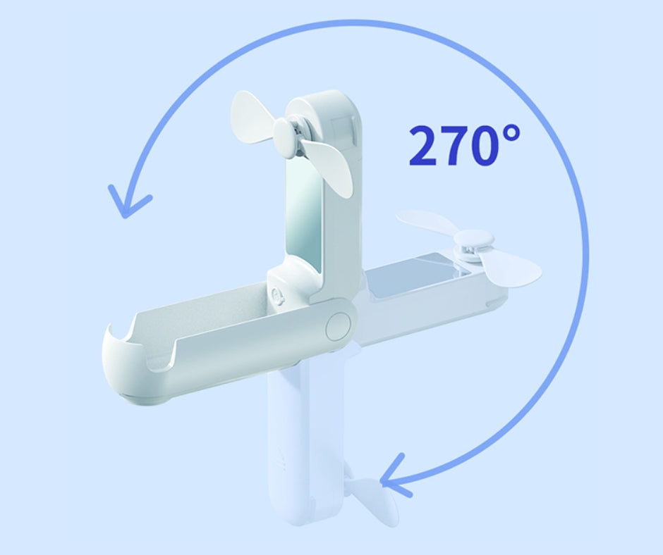 3000mAh מאוורר נייד משולב פנס ופאוור בנק סוללת גיבוי