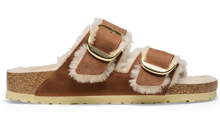 BIRKENSTOCK Arizona Big Buckle Shearling כפכפי פרווה בירקנשטוק נשים