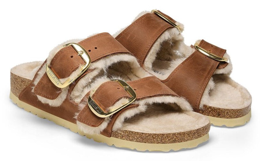 BIRKENSTOCK Arizona Big Buckle Shearling כפכפי פרווה בירקנשטוק נשים