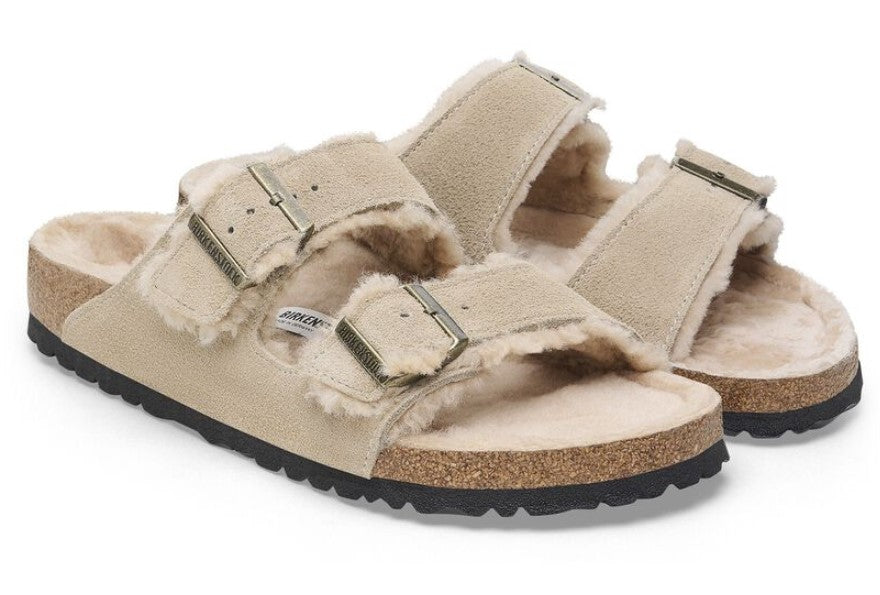 BIRKENSTOCK Arizona Shearling כפכפי פרווה בירקנשטוק נשים
