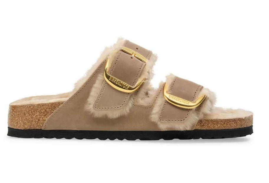 BIRKENSTOCK Arizona Big Buckle Shearling כפכפי פרווה בירקנשטוק נשים