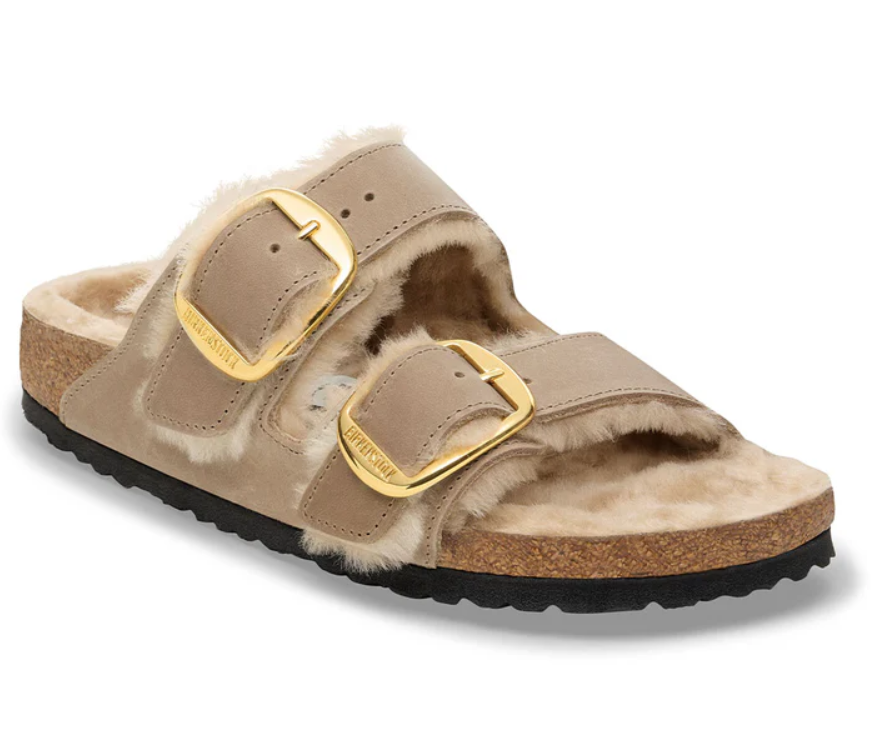 BIRKENSTOCK Arizona Big Buckle Shearling כפכפי פרווה בירקנשטוק נשים