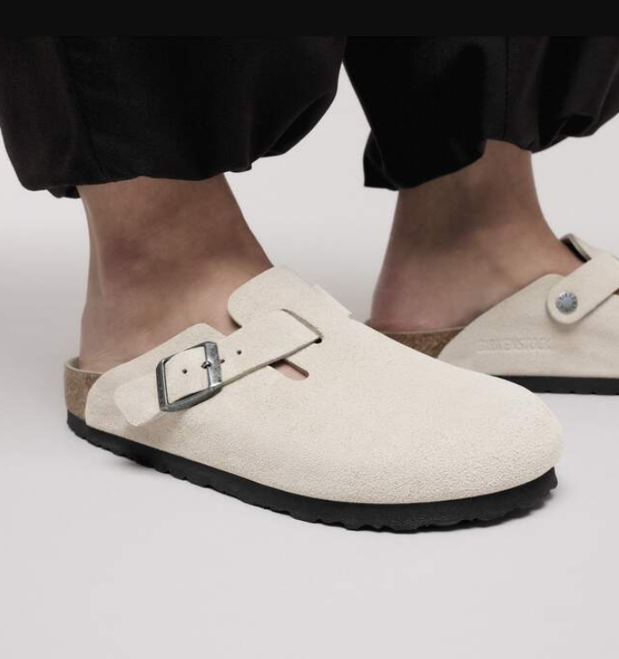 BIRKENSTOCK Boston BS כפכפי בוסטון בירקנשטוק זמש נשים