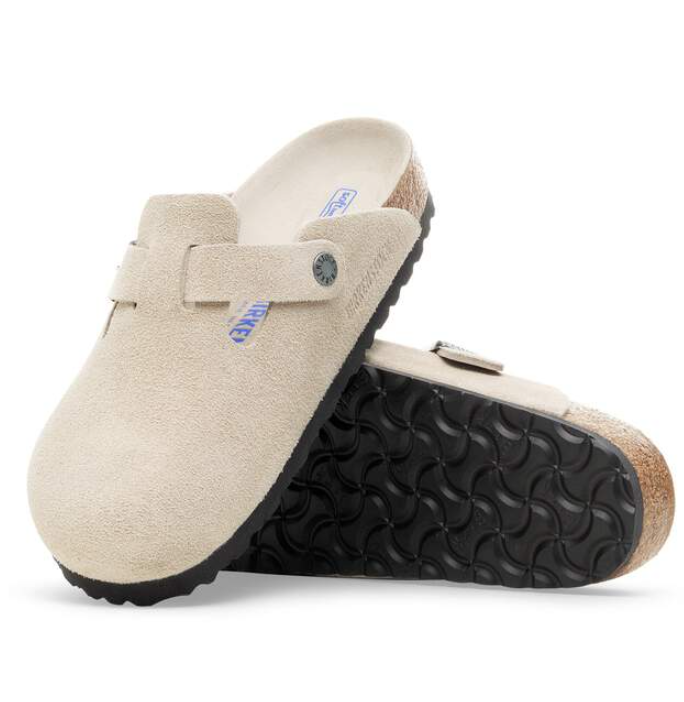 BIRKENSTOCK Boston BS כפכפי בוסטון בירקנשטוק זמש נשים