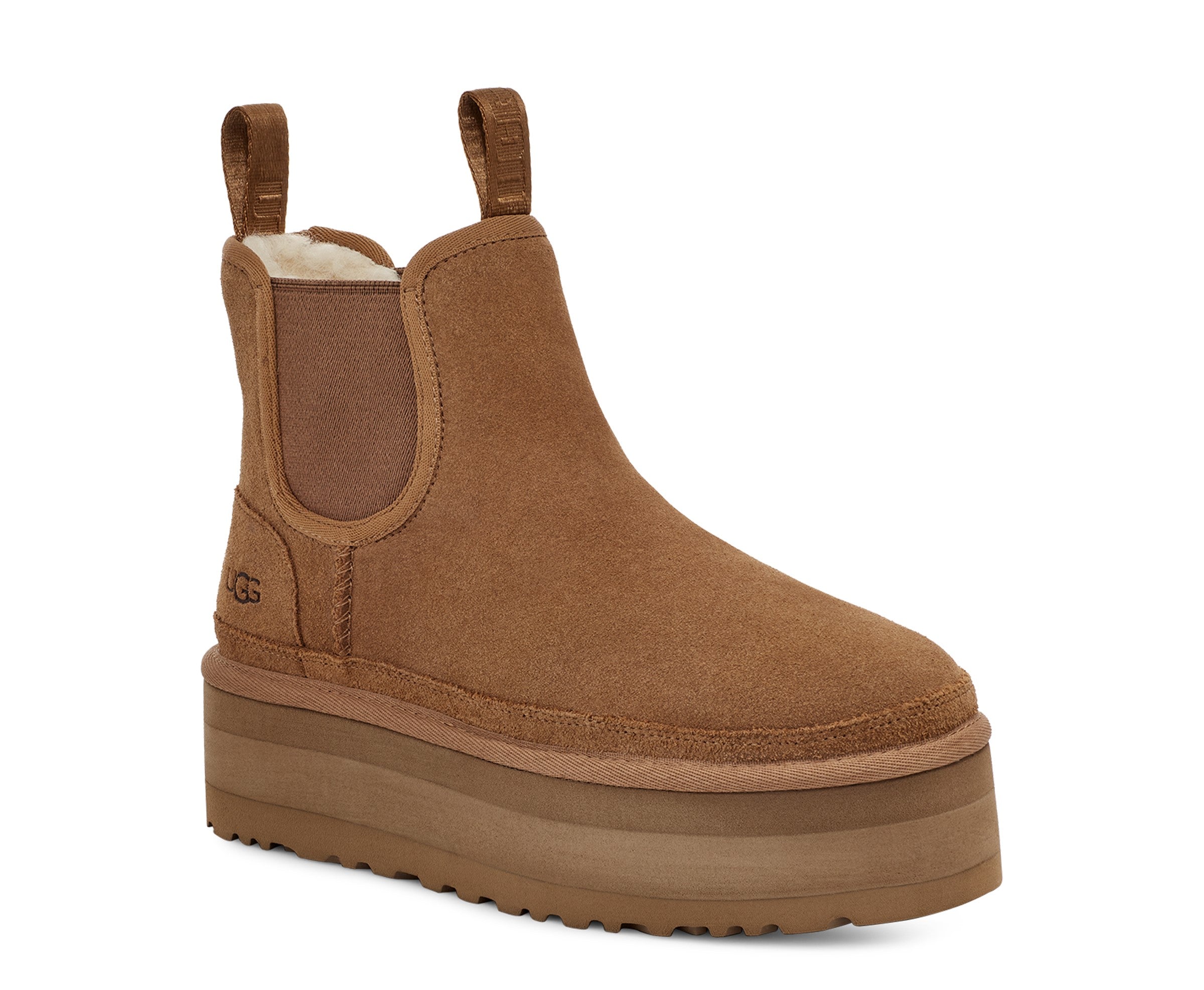 UGG Neumel Platform Chelse מגפיי פרווה האג נאומל צ'לסי נשים