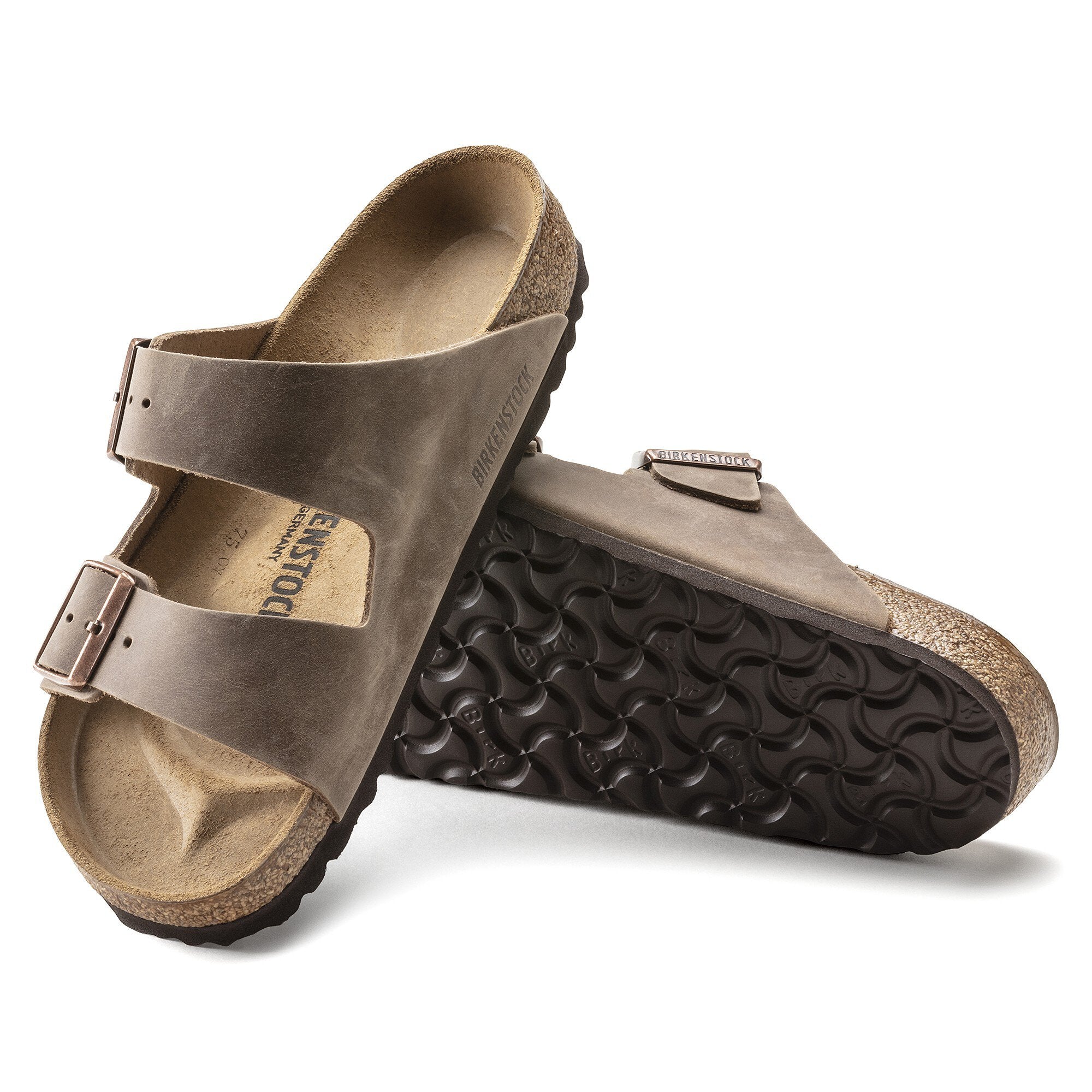 BIRKENSTOCK Arizona Leather Oiled Leather כפכפי בירקנשטוק מעור משומן אריזונה גברים