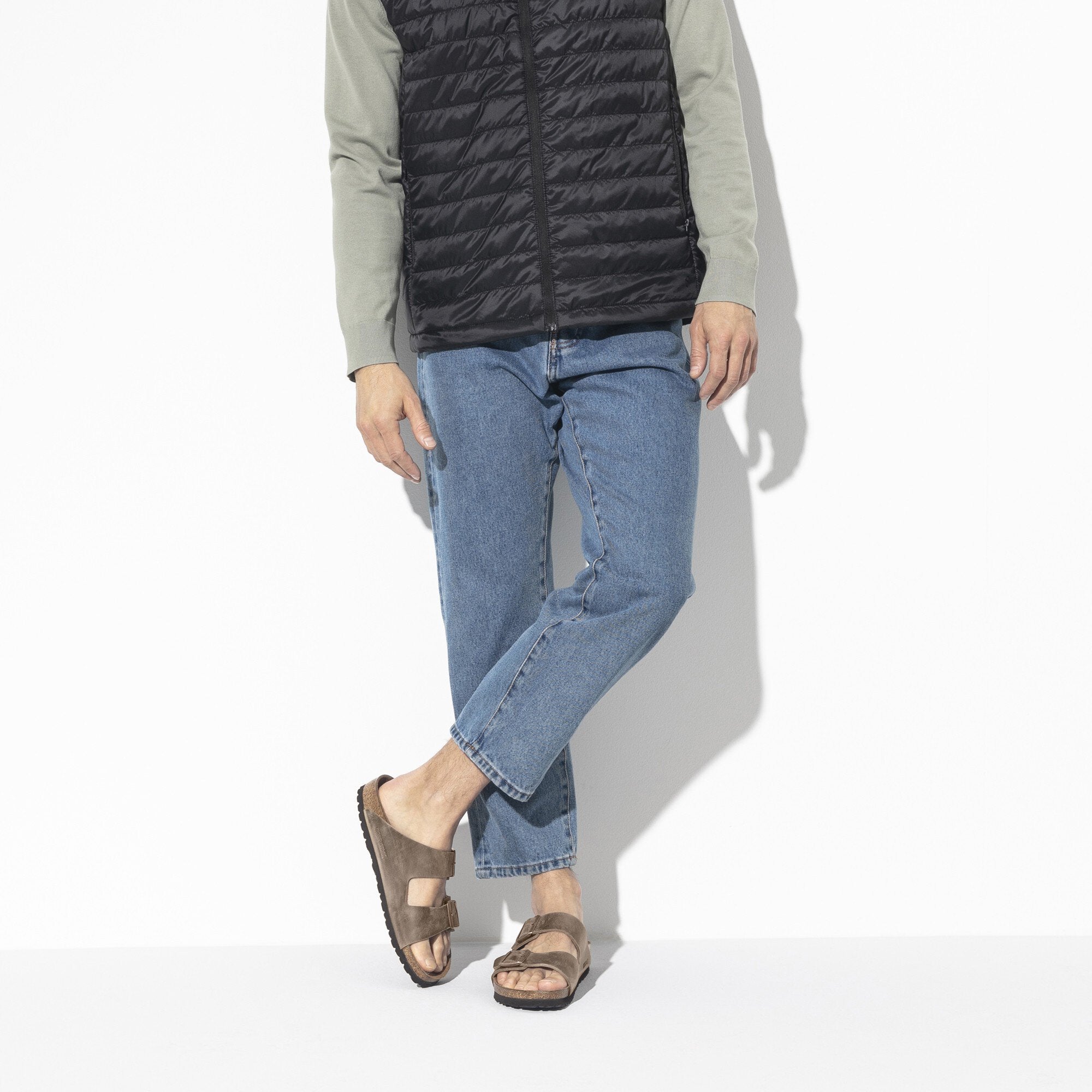 BIRKENSTOCK Arizona כפכפי עור בירקנשטוק אריזונה גברים