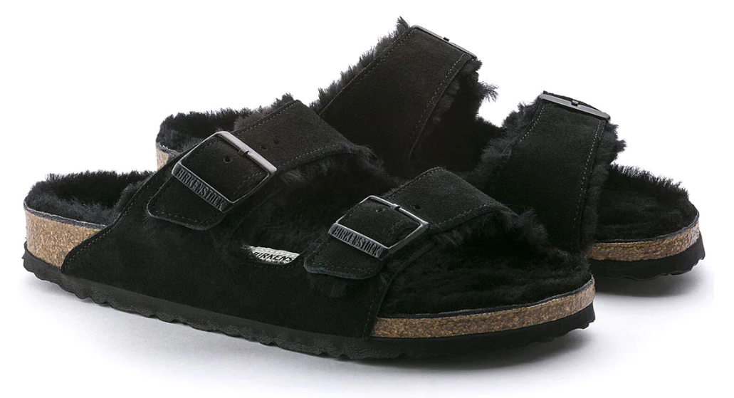 BIRKENSTOCK Arizona Shearling כפכפי פרווה בירקנשטוק נשים