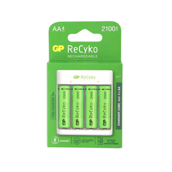 GP NIMH AAA/AA סוללות 4+4יח GP811 מטען