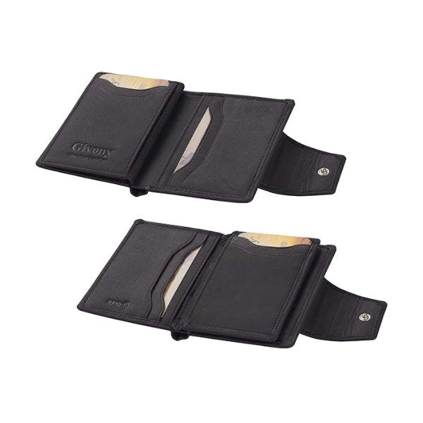 GIVONY RFID +NFC ארנק עור למניעות גניבות גבעוני