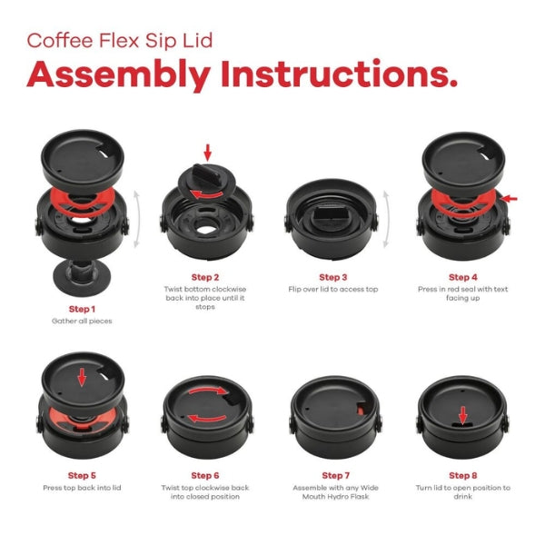 HYDRO FLASK Coffee with Flex SipTM Lid כוס תרמוס לקפה היידרו פלאסק 473 מ"ל