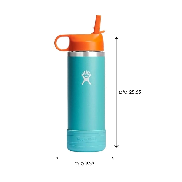 HYDRO FLASK Kids Wide Mouth Bottle בקבוק מתכת לילדים 532 מ"ל היידרו פלאסק HYDRO FLASK