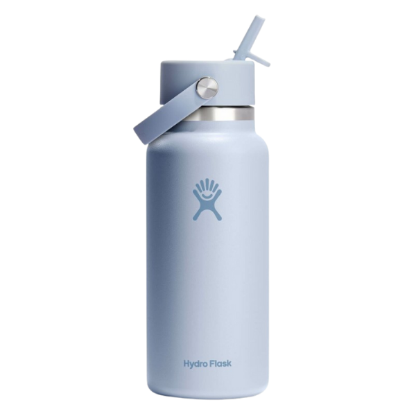 HYDRO FLASK בקבוק שתייה מבודד פיה רחבה עם קש 946 מ"ל