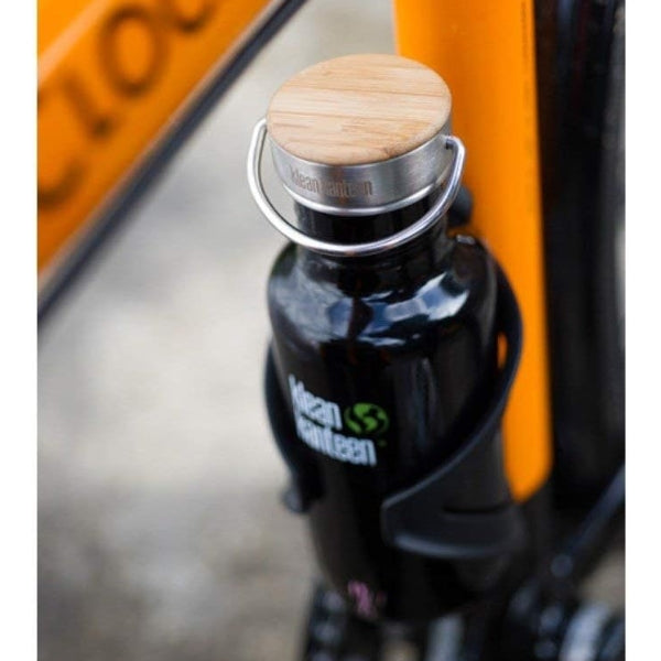 Klean Kanteen Leak Proof פקק נירוסטה עם ראש עץ קלין קנטין