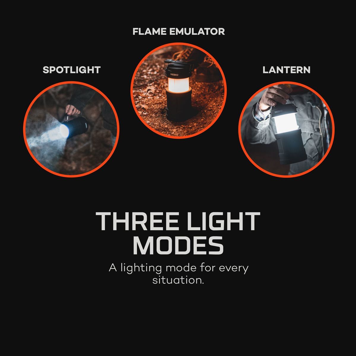 NEBO BIG POPPY 300 עששית+פנס נטען נבו פופי