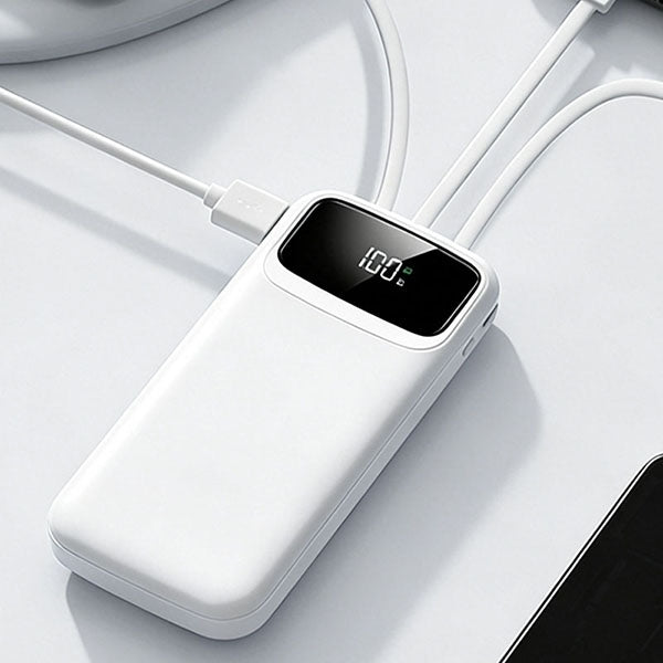 POWER BANK 10000mAh מטען נייד 4 כבלים מובנים פאוור בנק