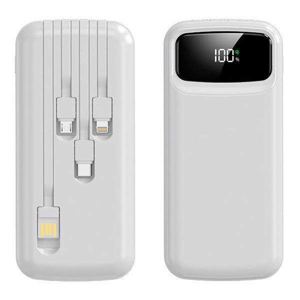 POWER BANK 20000mAh מטען נייד 4 כבלים מובנים