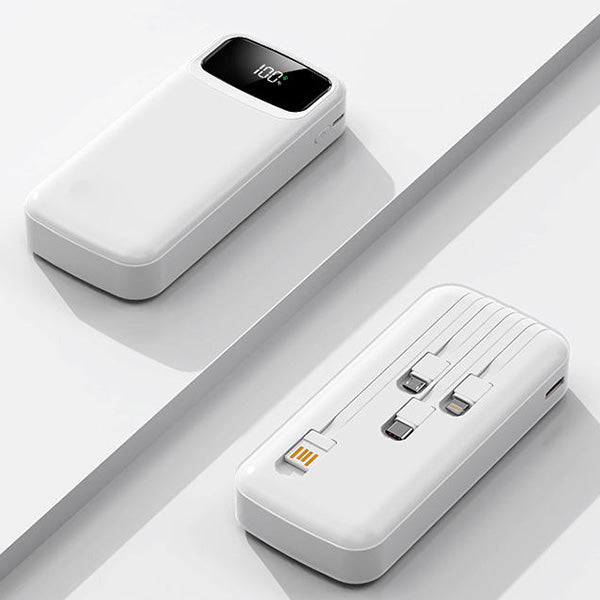 POWER BANK 20000mAh מטען נייד 4 כבלים מובנים