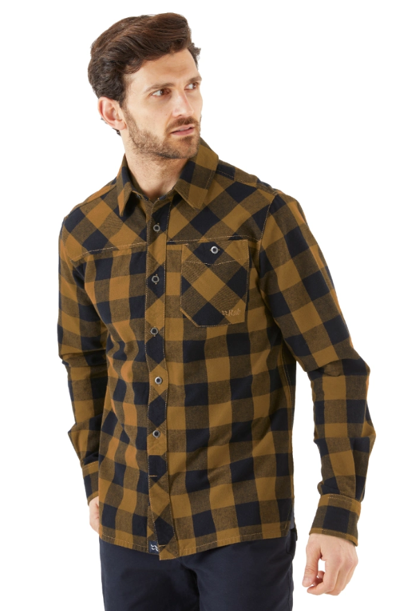 RAB Boundary חולצה מכופתרת משבצות באונדרי ראב גברים