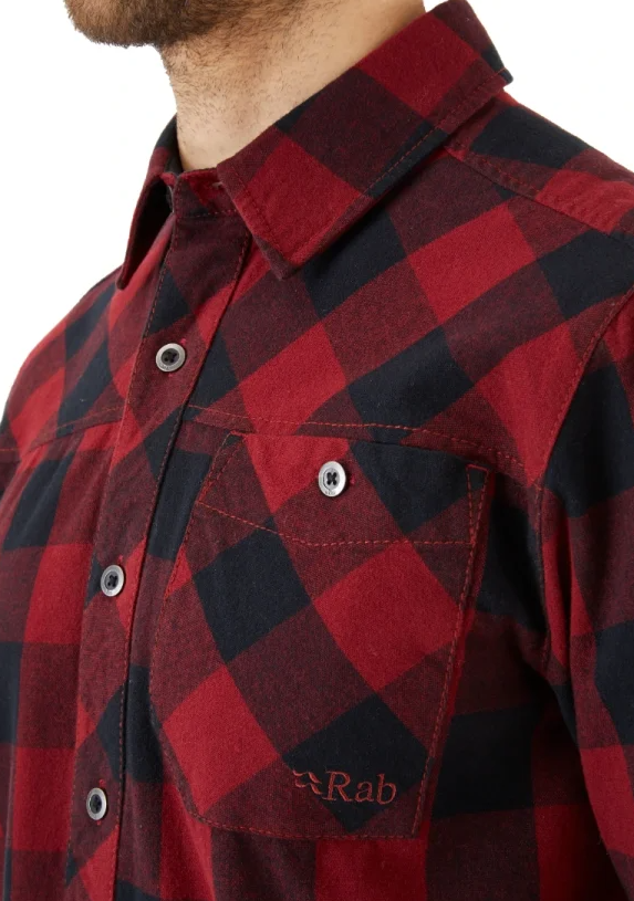 RAB Boundary חולצה מכופתרת משבצות באונדרי ראב גברים