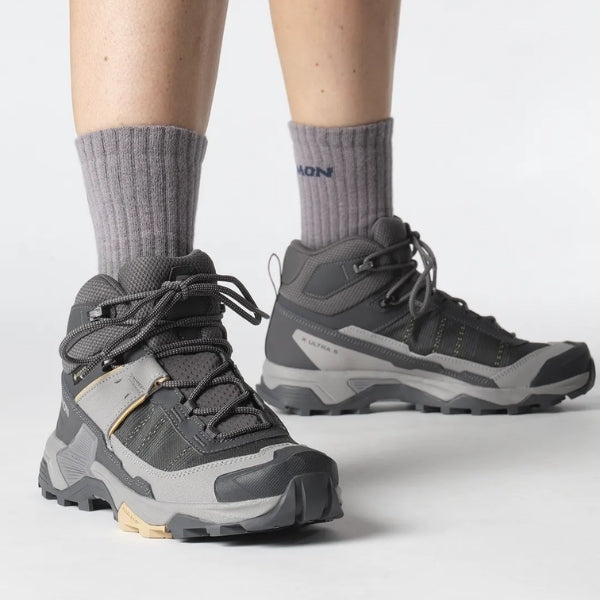 SALOMON X Ultra 5 Mid Wide Gtx נעלי טיולים סלומון נשים SALOMON