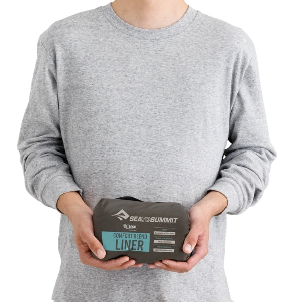 SEA TO SUMMIT Comfort Blend Sleeping Bag Liner ליינר מלבני עם כרית Sea To Summit
