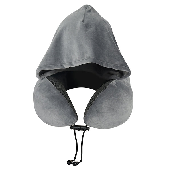 TRAVEL PILLOW MEMORY FOAM כרית נסיעות לצוואר עם קפוצ'ון